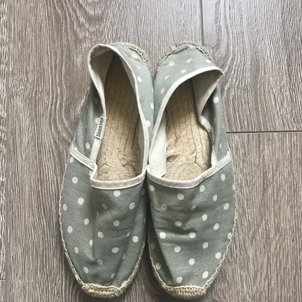 Soludos Green Polka Dot Espadrilles